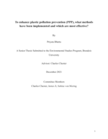 To enhance plastic pollution prevention (PPP), what methods have been implemented and which are most effective?