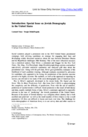 Introduction: Special Issue on Jewish Demography in the United States