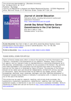 Jewish Day School Teachers: Career Commitments in the 21st Century