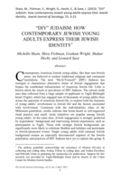 DIY JUDAISM: HOW CONTEMPORARY JEWISH YOUNG ADULTS EXPRESS THEIR JEWISH IDENTITY