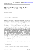 ‘I Wish They Had Birthright for Adults!’: The Effect of Birthright Israel on Jewish Parents’ Interest in Visiting Israel