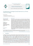 An Exploration of Contingent Faculty Experiences at a Private, Liberal Arts College