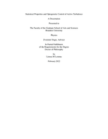 Statistical Properties and Optogenetic Control of Active Turbulence