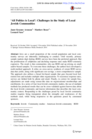 'All Politics is Local': Challenges in the Study of Local Jewish Communities