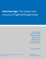 Intermarriage: The Impact and Lessons of Taglit-Birthright Israel