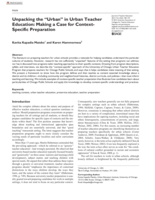 Unpacking the “Urban” in Urban Teacher Education: Making a Case for Context-Specific Preparation