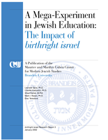 A Mega-Experiment in Jewish Education: The Impact of birthright israel
