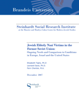 Jewish Elderly Victims in the Former Soviet Union: Ongoing Needs and Comparison to Conditions in Europe, Israel, and the United States
