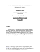 Narrative Construction of Authenticity in Pilgrimage Touring