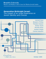Generation Birthright Israel: The Impact of an Israel Experience on Jewish Identity and Choices