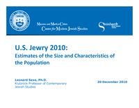 U.S. Jewry 2010: Estimates of the Size and Characteristics of the Population