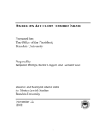 American Attitudes Toward Israel