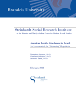 American Jewish Attachment to Israel: An Assessment of the 'Distancing' Hypothesis