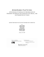 Report on Jewish Elderly Nazi Victims