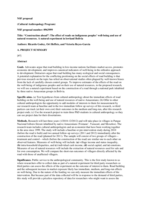The effects of roads on indigenous people’s well-being and use of natural resources.: A natural experiment in lowland Bolivia