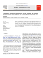 The Retention Question in Context-Specific Teacher Education: Do Beginning Teachers and their Program Leaders See Teacher's Future Career Eye to Eye