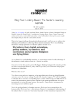 Blog Post: Looking Ahead: The Center’s Learning Agenda