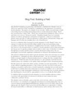 Blog Post: Building a Field