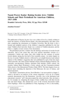 Review of Naomi Prawer Kadar: Raising Secular Jews: Yiddish Schools and Their Periodicals for American Children, 1917–1950