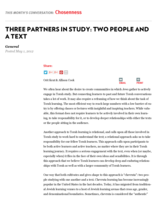 Three Partners in Study: Two People and a Text