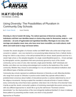 Using Diversity: The Possibilities of Pluralism in Community Day Schools