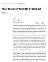 Teachers Are at the Core of Schools