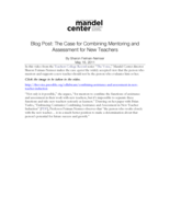 Blog Post: The Case for Combining Mentoring and Assessment for New Teachers