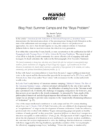 Blog Post: Summer Camps and the “Boys Problem”