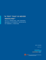 "A Text that is Never Resolved" Skills, Knowledge, and Personal Meaning in Students' Experiences of Rabbinic Literature