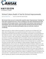 School Culture Audit: A Tool for School Improvements