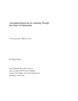 Leveraging Resources for Learning Through the Power of Partnership