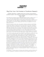 Blog Post: How I Got Hooked on Practitioner Research