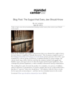 Blog Post: The Sugyot that Every Jew Should Know