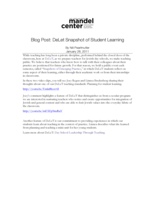 Blog Post: DeLet Snapshot of Student Learning