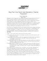 Blog Post: How DeLet Uses Standards in Teacher Preparation