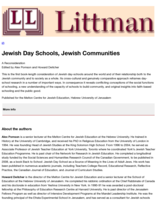 Jewish Day Schools, Jewish Communities