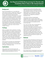 Are Reports of Child Abuse among U.S. Parents with Disabilities More Likely to Be Substantiated?