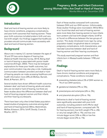 Pregnancy, Birth, and Infant Outcomes among Women Who Are Deaf or Hard of Hearing