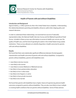 Health of Parents with and without Disabilities
