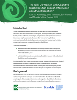 The Talk: Do Women with Cognitive Disabilities Get Enough Information about Contraception?: Do Women with Cognitive Disabilities Get Enough Information about Contraception?