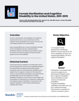 Female Sterilization and Cognitive Disability in the United States, 2011-2015
