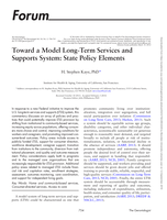 Toward a model long-term services and supports system: state policy elements