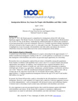 Immigration Reform: Key Issues for People with Disabilities and Older Adults