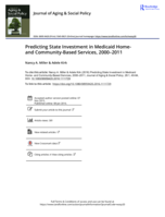 Predicting State Investment in Medicaid Home- and Community-Based Services, 2000-2011