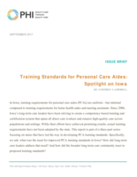 Training Standards for Personal Care Aides: Spotlight on Iowa