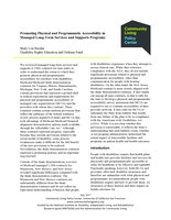 Promoting Physical and Programmatic Accessibility in Managed Long-Term Services and Supports Programs