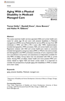Aging With a Physical Disability in Medicaid Managed Care