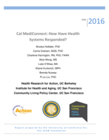 Cal MediConnect: How Have Health Systems Responded