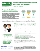 Supporting People with Disabilities and Opioid Use Disorder A GUIDE FOR PROVIDERS