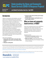 Understanding the Home and Community- Based Services COVID-19 Response Proposal